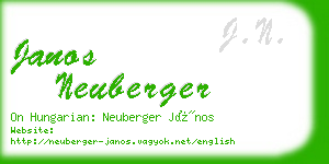 janos neuberger business card